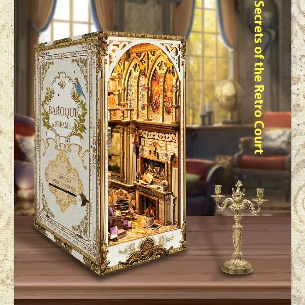 Diy Wooden Book Nook Kit Shelf Insert - Diy ahşap kitap Nook raf eklemek