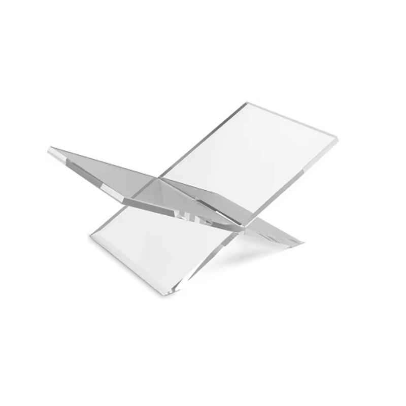 Clear Acrylic Book Stand Holder - Şeffaf Akrilik Açık Kitap Sergi Standı
