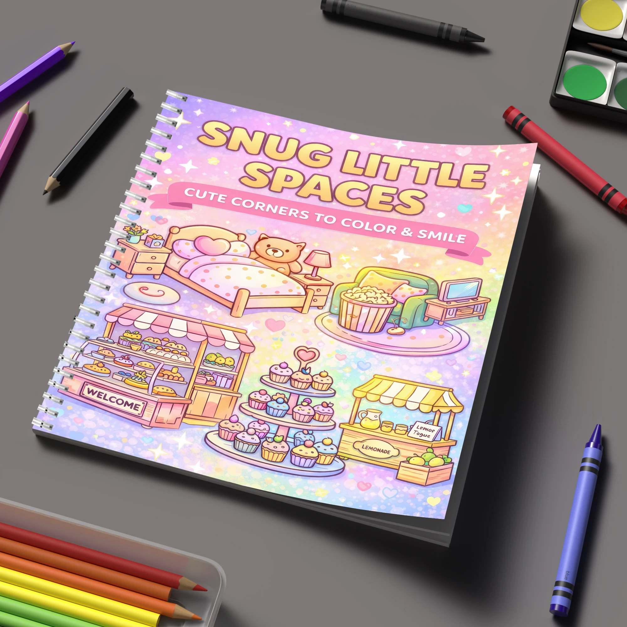 Adult Coloring Book Stress Relief - Boyama Kitabı Yetişkinler İçin Küçük Alanlar