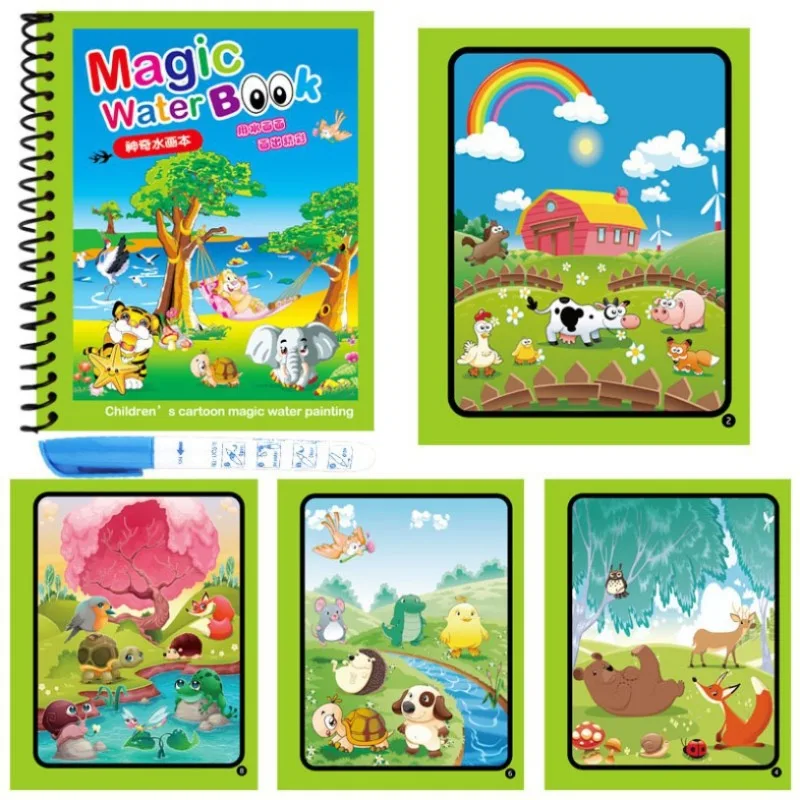 Reusable Water Magic Coloring Book - 1 adet Yeniden Kullanılabilir Sihirli Su