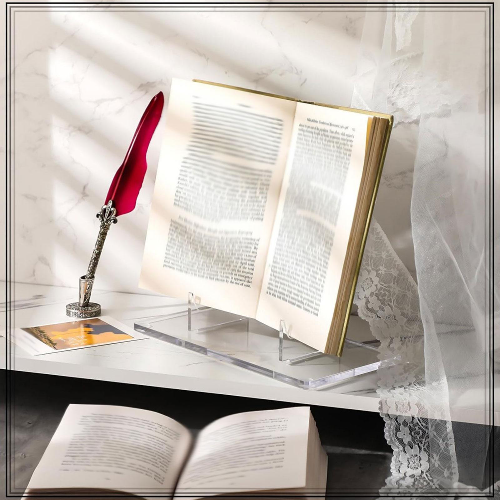 Clear Acrylic Book Stand Holder - Teşhir Standı Akrilik Şeffaf Plaka Tutucu