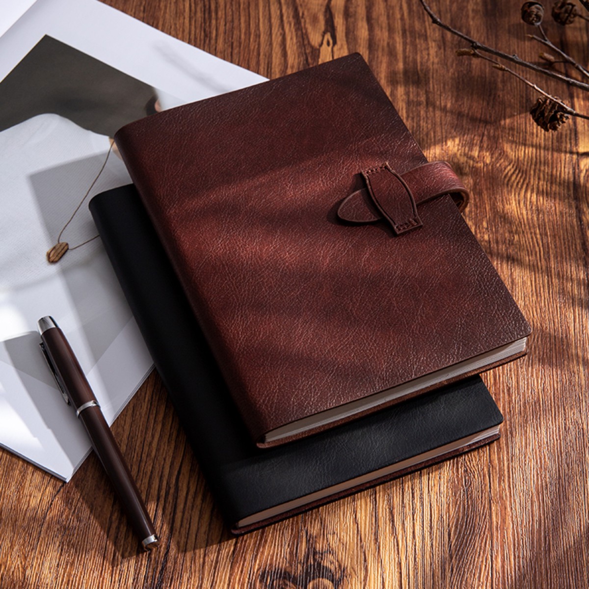 Vintage Leather Journal Notebook - 2026 Yeni model, birinci sınıf deriden