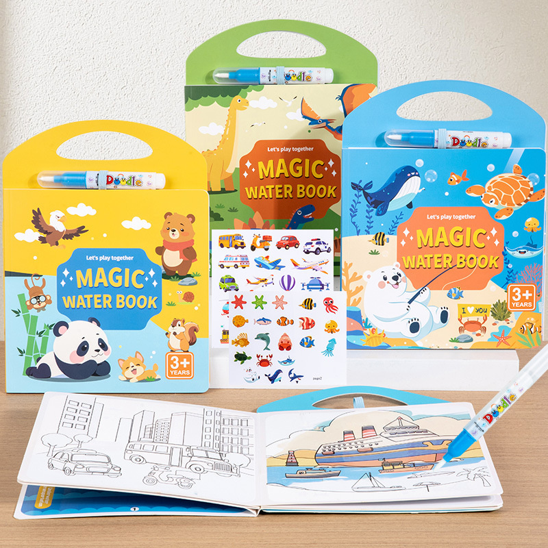 Reusable Water Magic Coloring Book - Büyülü Kitap Su Çizim Montessori Oyuncaklar