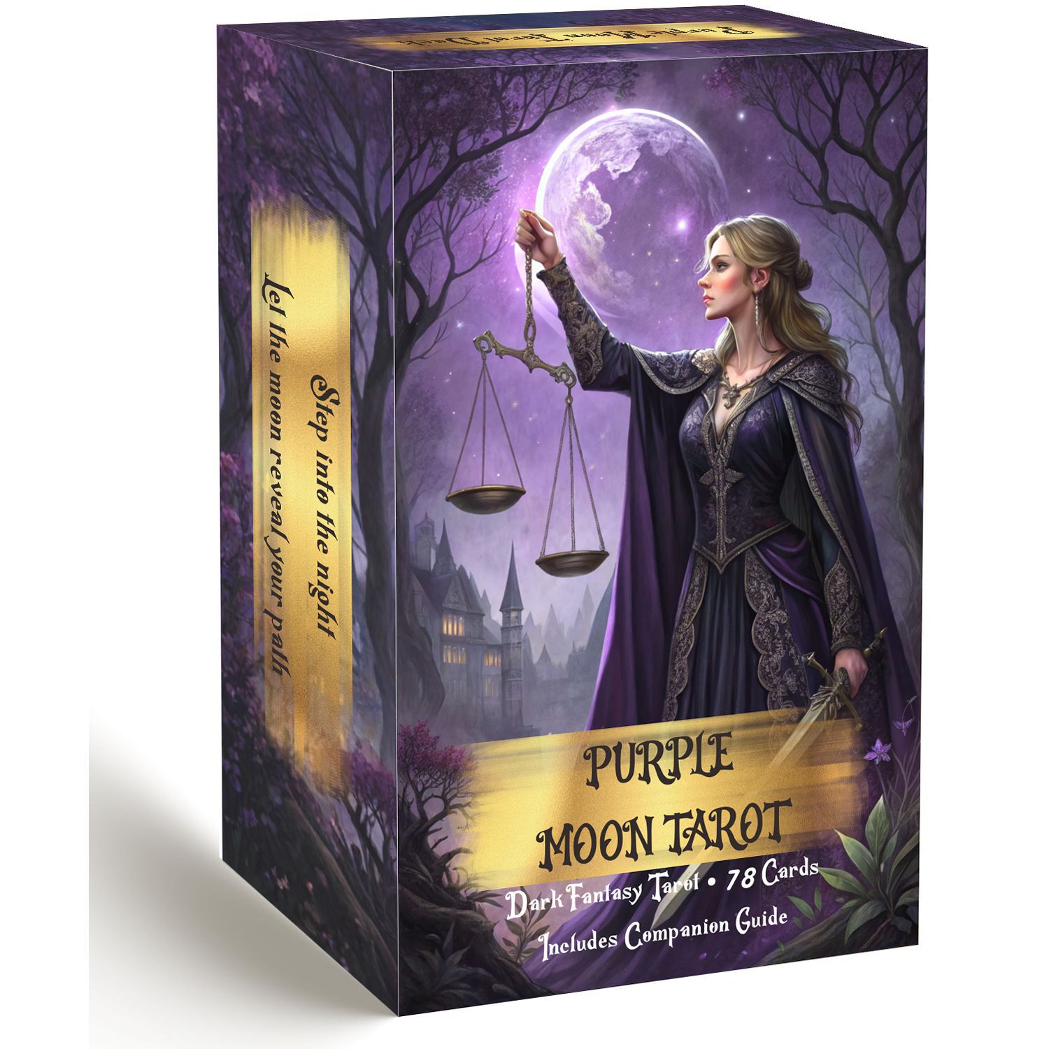 Tarot Deck With Guidebook - Mor Ay Tarot Kartları Destesi ve