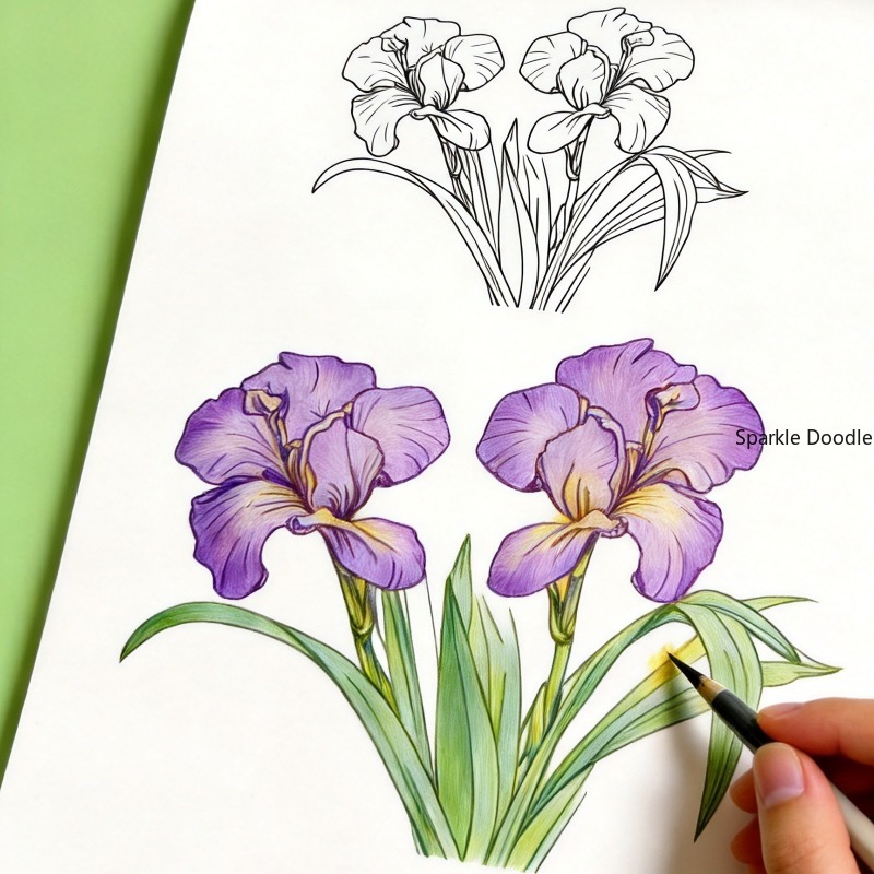 Adult Coloring Book Stress Relief - Yetişkinler İçin Dekompresyon Çiçek Çizimleri Boyama
