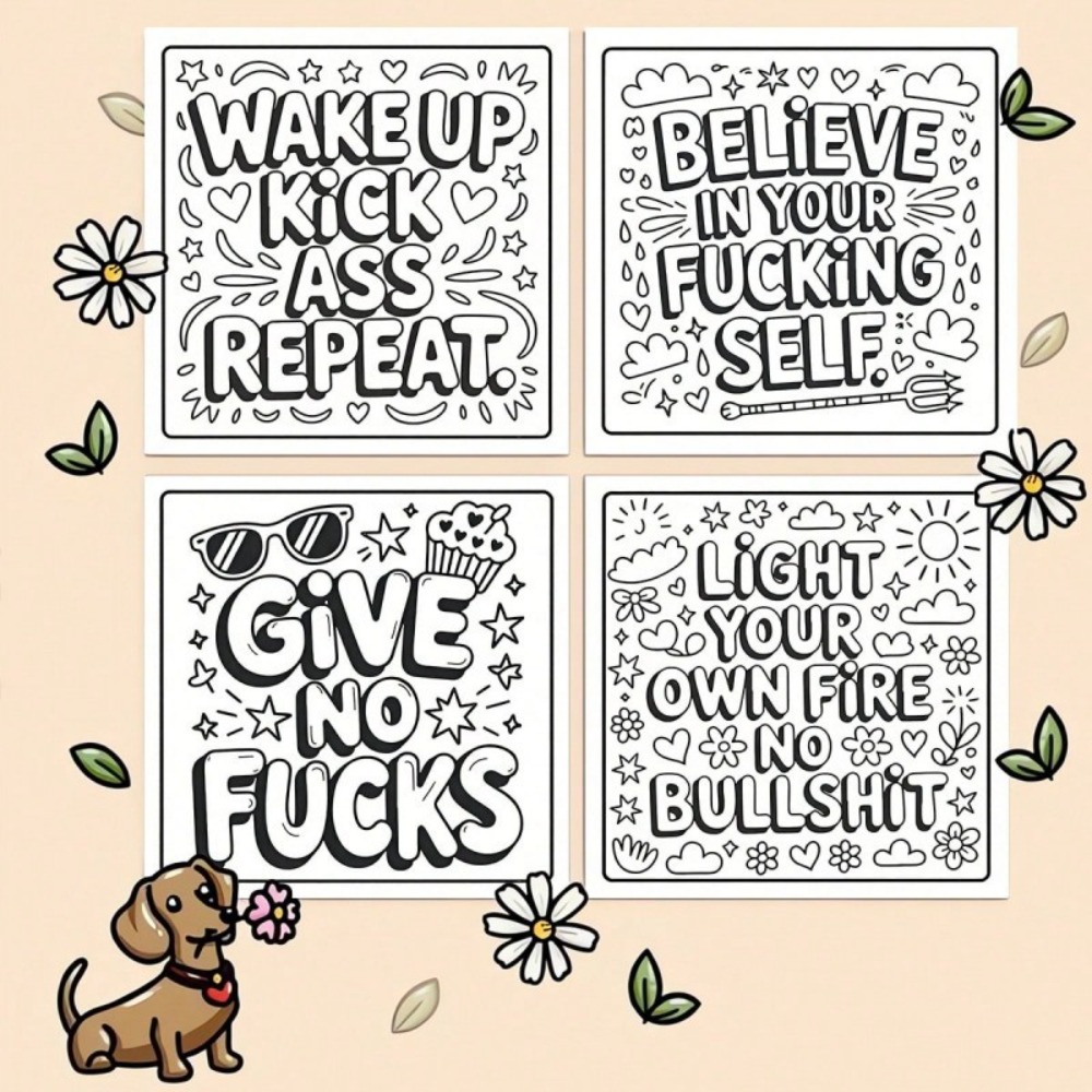 Motivasyonel Yemin Sözlü Renkl - Adult Coloring Book Stress Relief incelemesi ve fiyatı