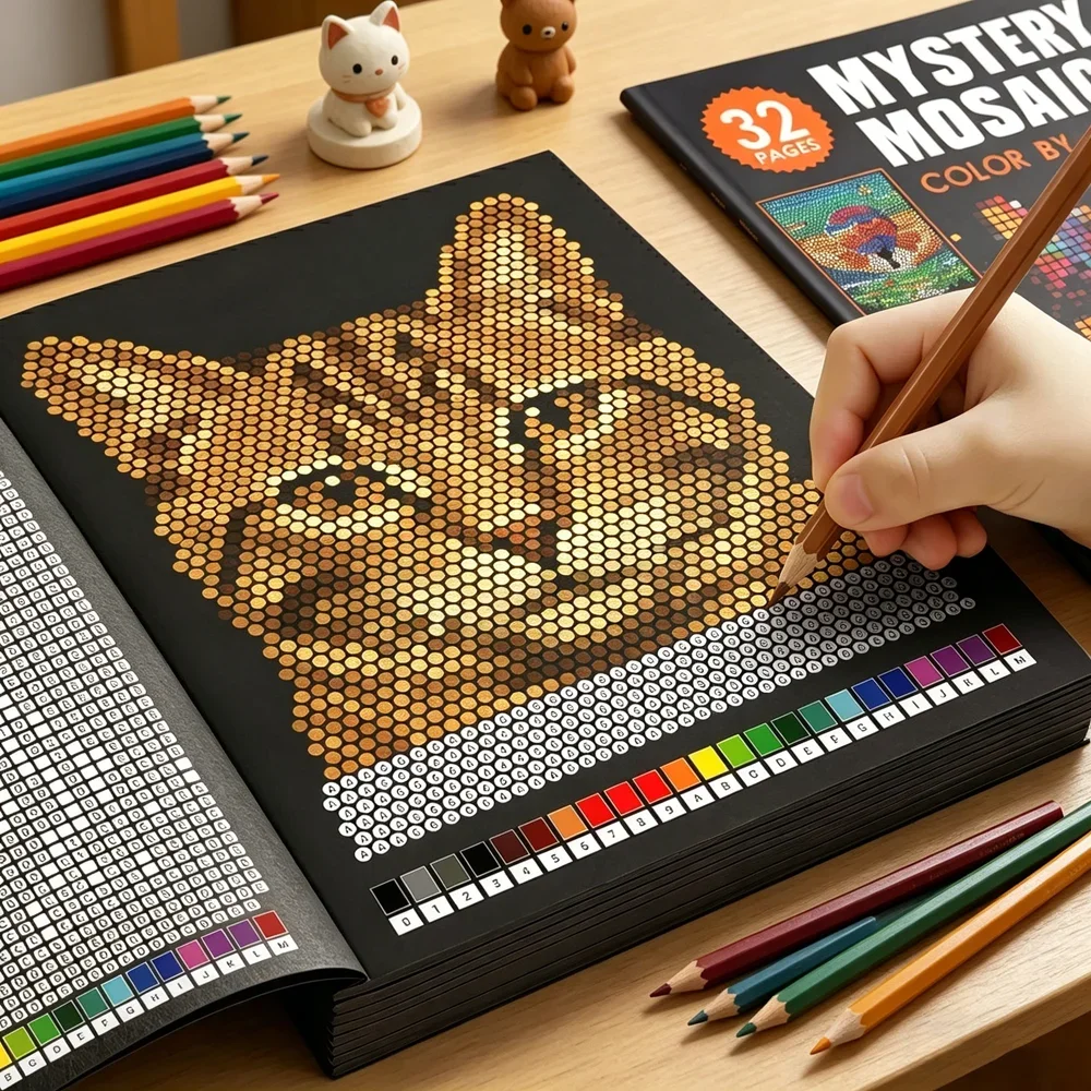Gizemli Mozaikler Renkli Sayıl - Adult Coloring Book Stress Relief incelemesi ve fiyatı