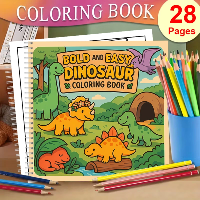 Yetişkinler için Kolay Dinozor - Adult Coloring Book Stress Relief incelemesi ve fiyatı