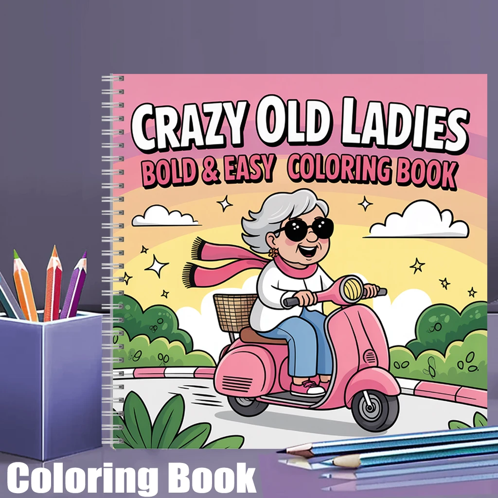 Yetişkinler İçin Çılgın Yaşlı  - Adult Coloring Book Stress Relief incelemesi ve fiyatı