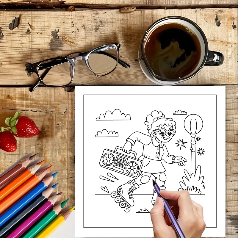 Yetişkinler İçin Çılgın Yaşlı  - Adult Coloring Book Stress Relief incelemesi ve fiyatı