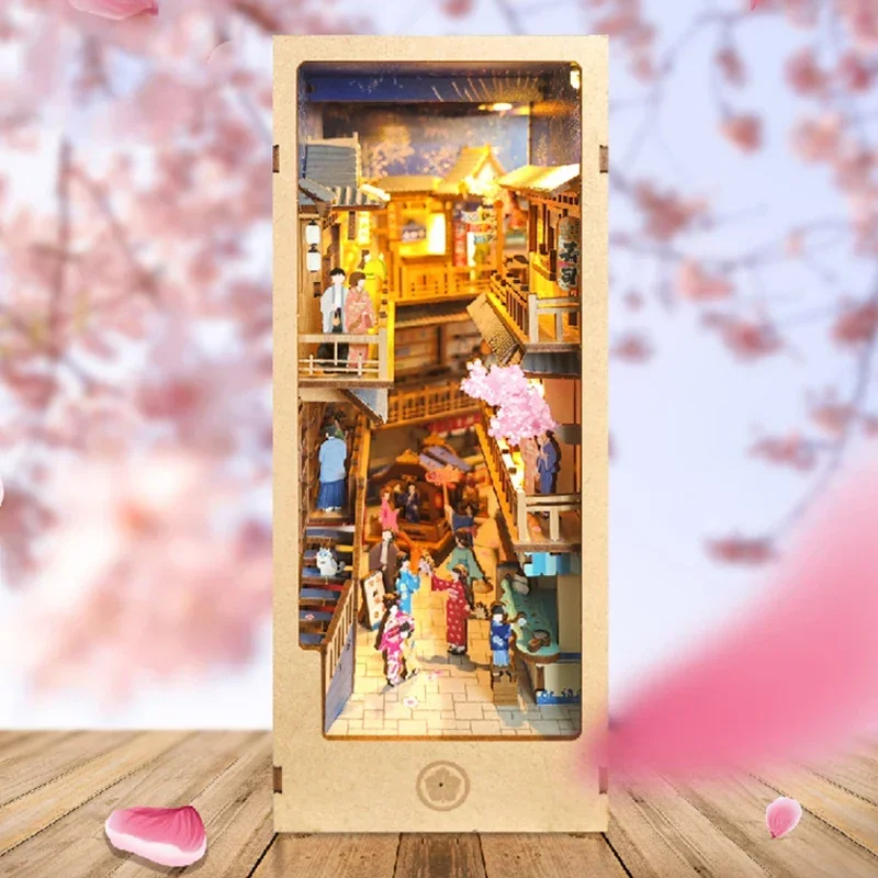 Japon Retro DIY Ahşap Kitap Kö - Diy Wooden Book Nook Kit Shelf Insert incelemesi ve fiyatı