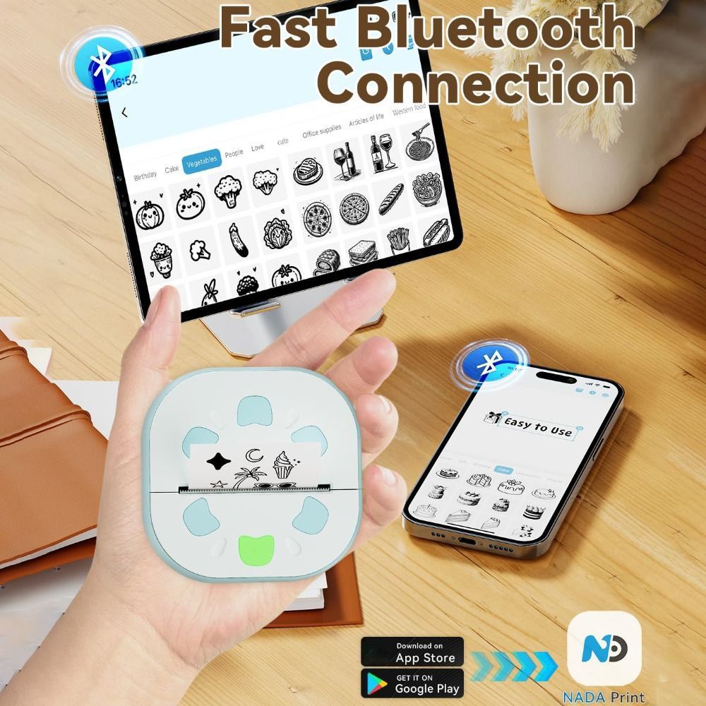 Mini Etiket Yazıcısı Mürekkeps - Mini Pocket Thermal Printer Paper Roll incelemesi ve fiyatı